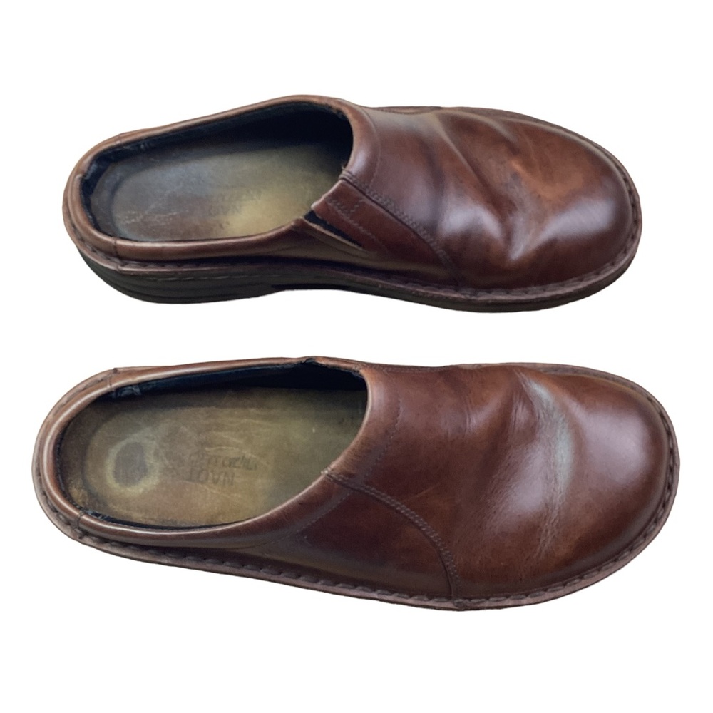 NAOT Leather Clog Mule Mens 42 (US 8.5) Brown - Picture 4 of 9